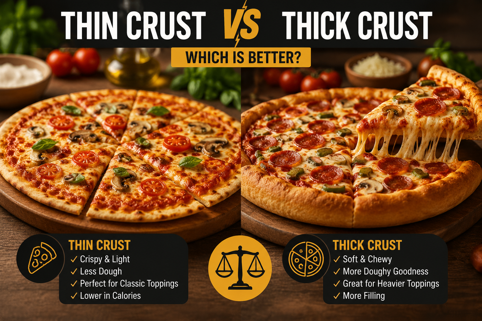 Thin Crust vs Thick Crust Pizza: Which Is Better?
